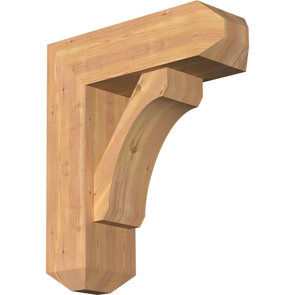 Ekena Millwork Legacy Craftsman Smooth Bracket w/ Offset Brace, Western Red Cedar, 7 1/2"W x 22"D x 26"H BKT0806X22X26LEC04SWR - main